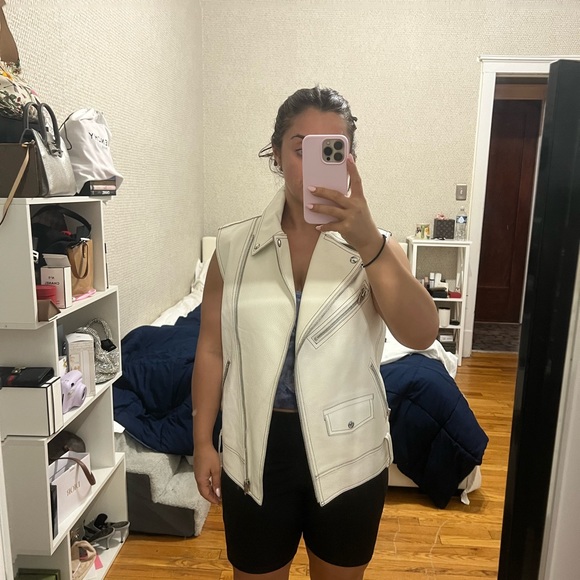 COPY - Alexander Wang Cellophane White Leather Vest - Picture 10 of 11